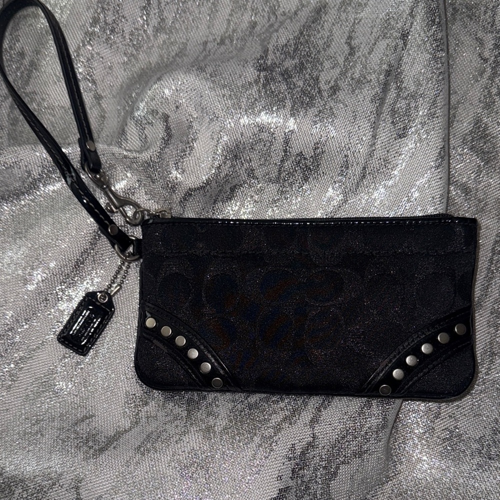 Coach Black Wristlet Clutch
